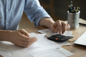 Personal,Finance,Management,,Accounting,Concept.,Close,Up,View,Man,Sitting